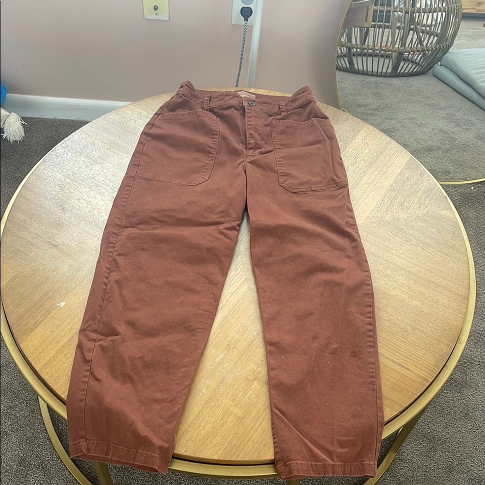 Barrel leg Brown Pants